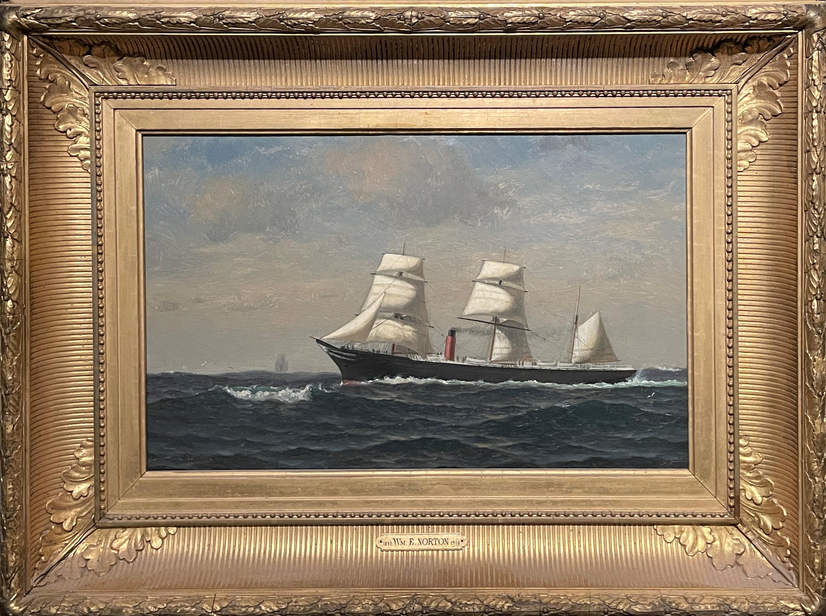 « Portrait de bateau », William Edward Norton, peinture maritime de paysage marin, Nouvelle-Angleterre en vente 1