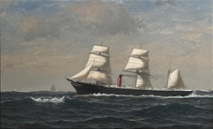 "Ship Portrait, " William Edward Norton, Seascape Maritime Painting, New England