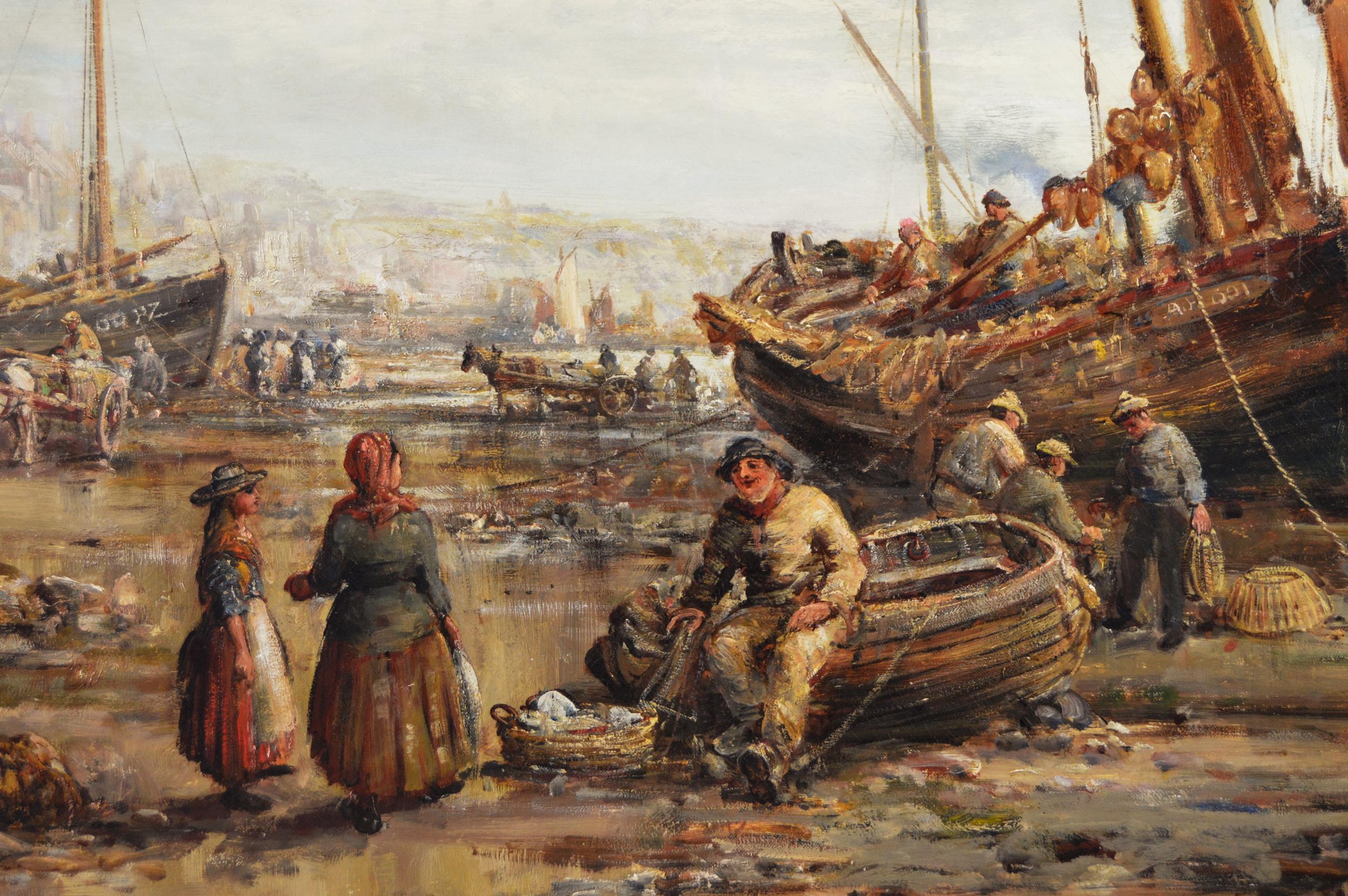 Meereslandschaft, Ölgemälde des 19. Jahrhunderts, Hafen von Penzance, Cornwall (Viktorianisch), Painting, von William Edward Webb