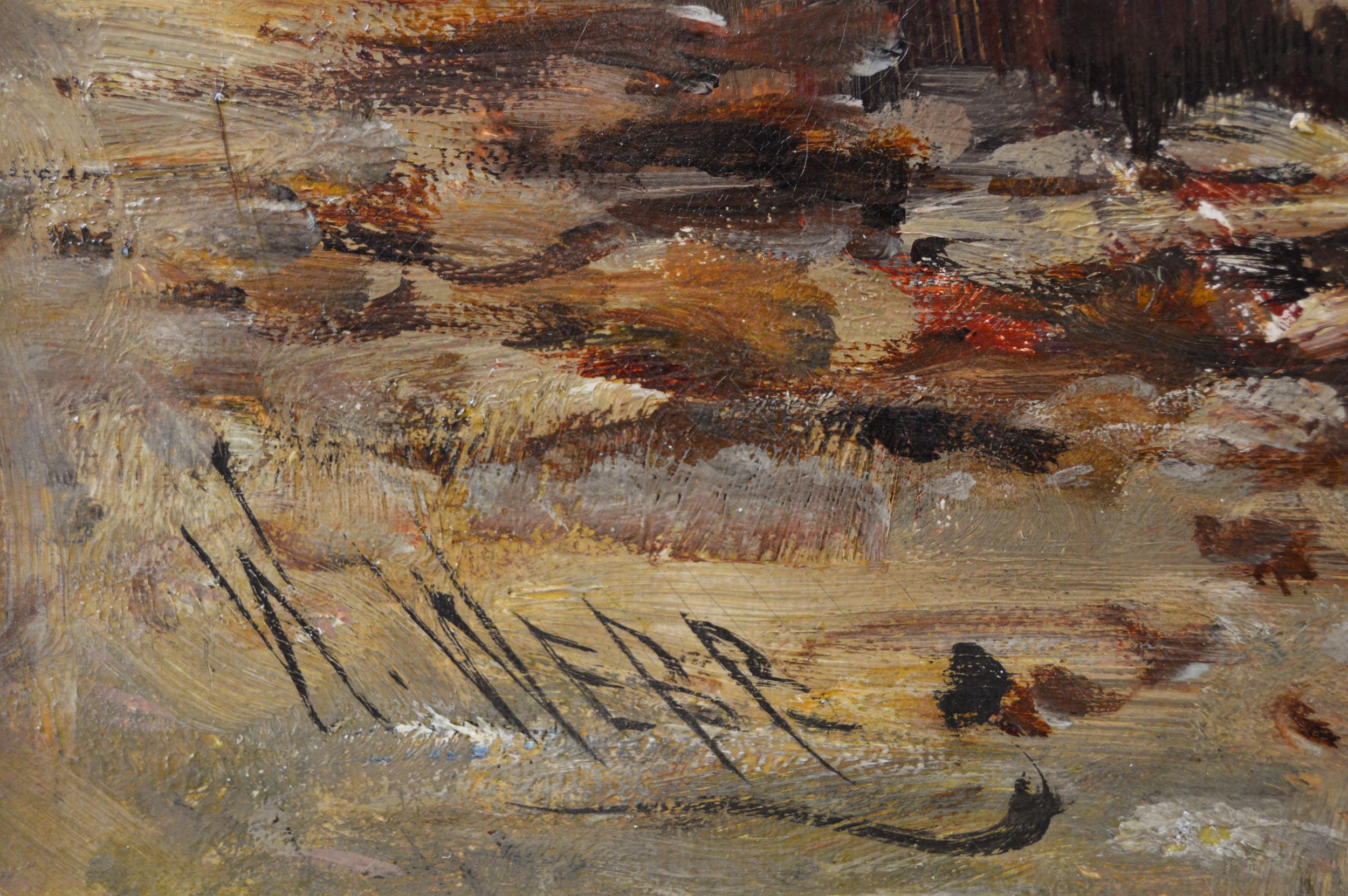 Peinture à l'huile du 19e siècle représentant un paysage marin du port de Penzance, Cornouailles en vente 2