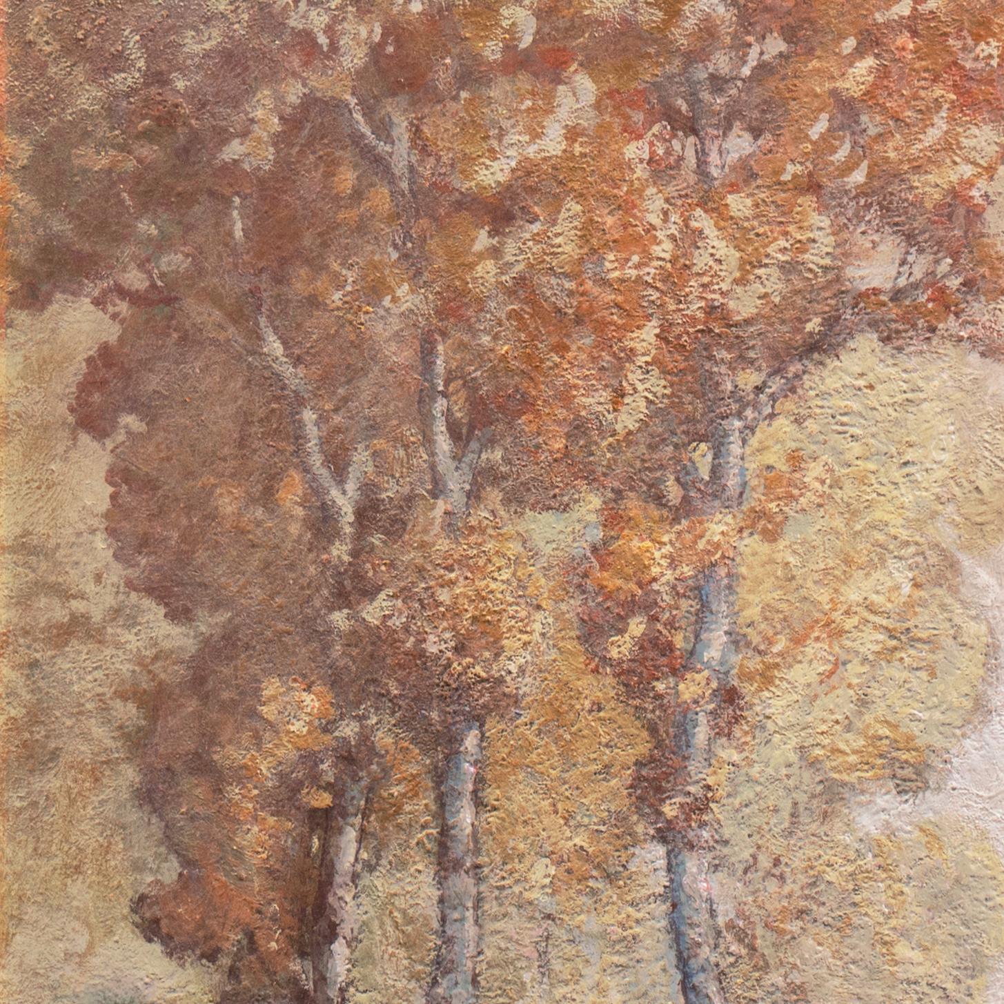 'Nymphs at Dusk', Art Nouveau, Arts and Crafts, Tonalist Oil, Three Graces, AIC For Sale 3