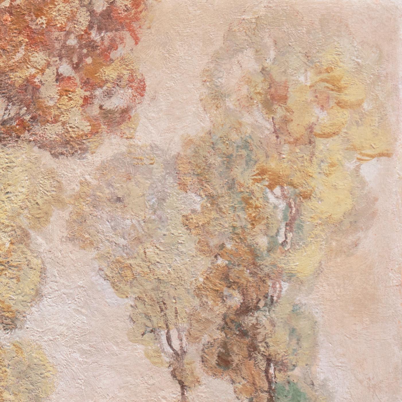 'Nymphs at Dusk', Art Nouveau, Arts and Crafts, Tonalist Oil, Three Graces, AIC For Sale 4