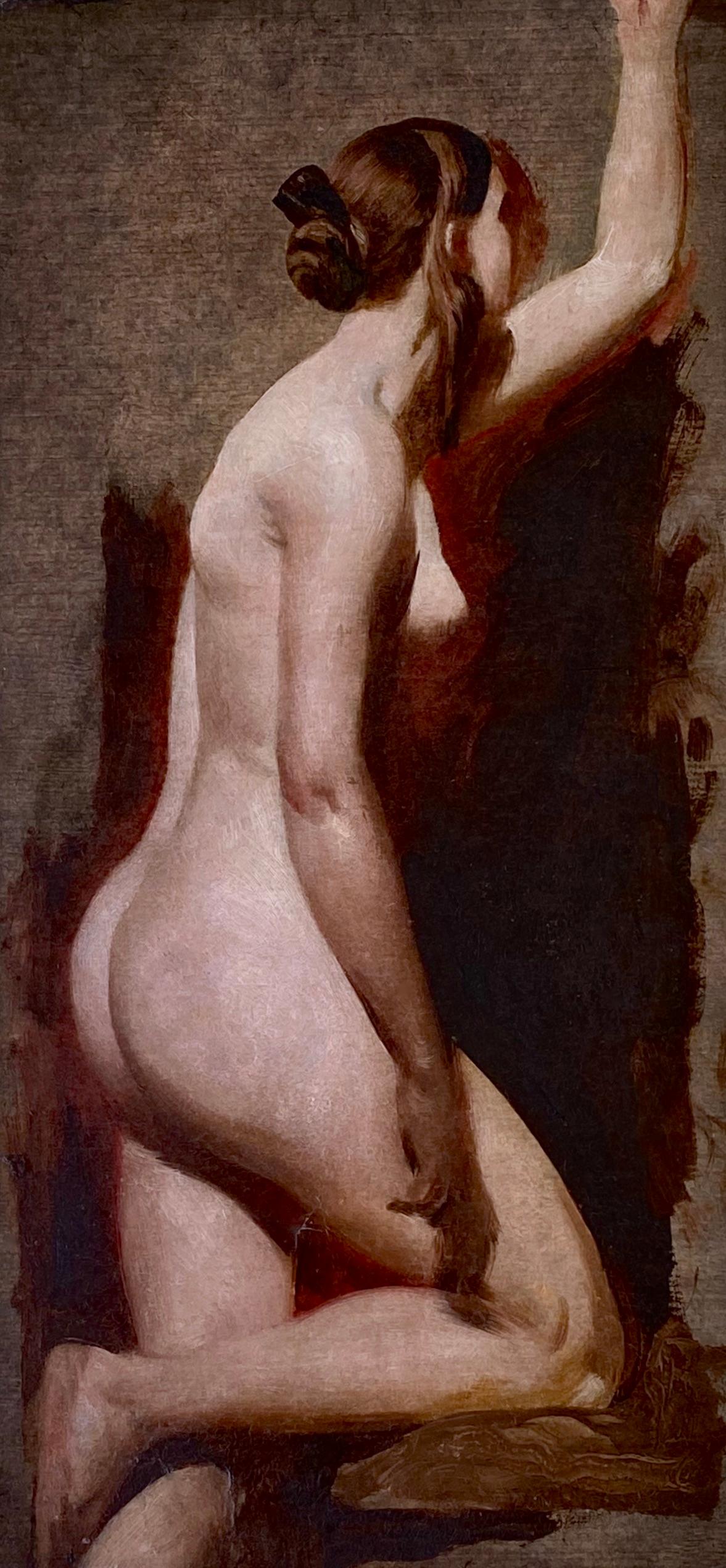 19th Century English Portrait of a Female Nude - Painting by William Etty R.A.