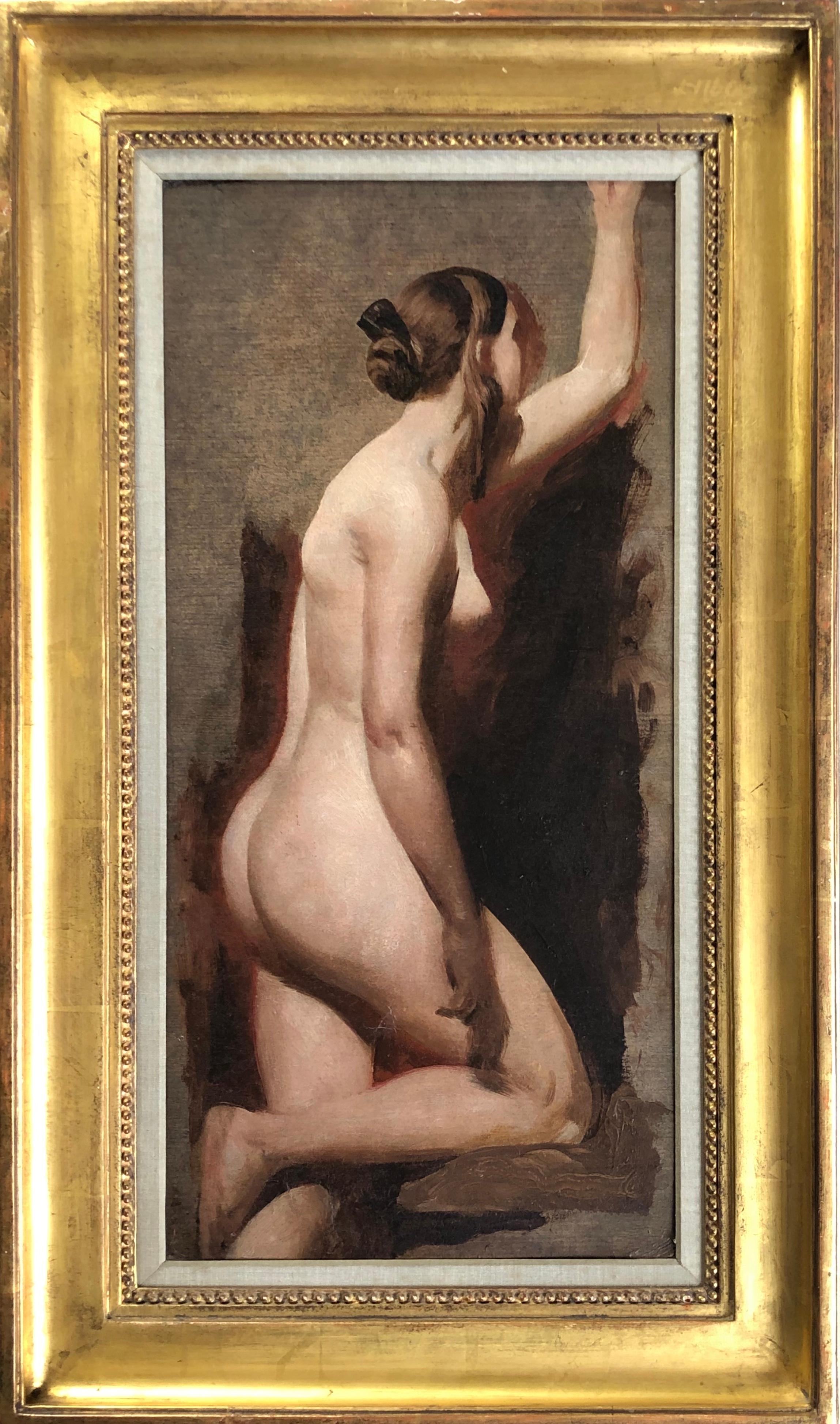 William Etty R.A. Figurative Painting - 19th Century English Portrait of a Female Nude