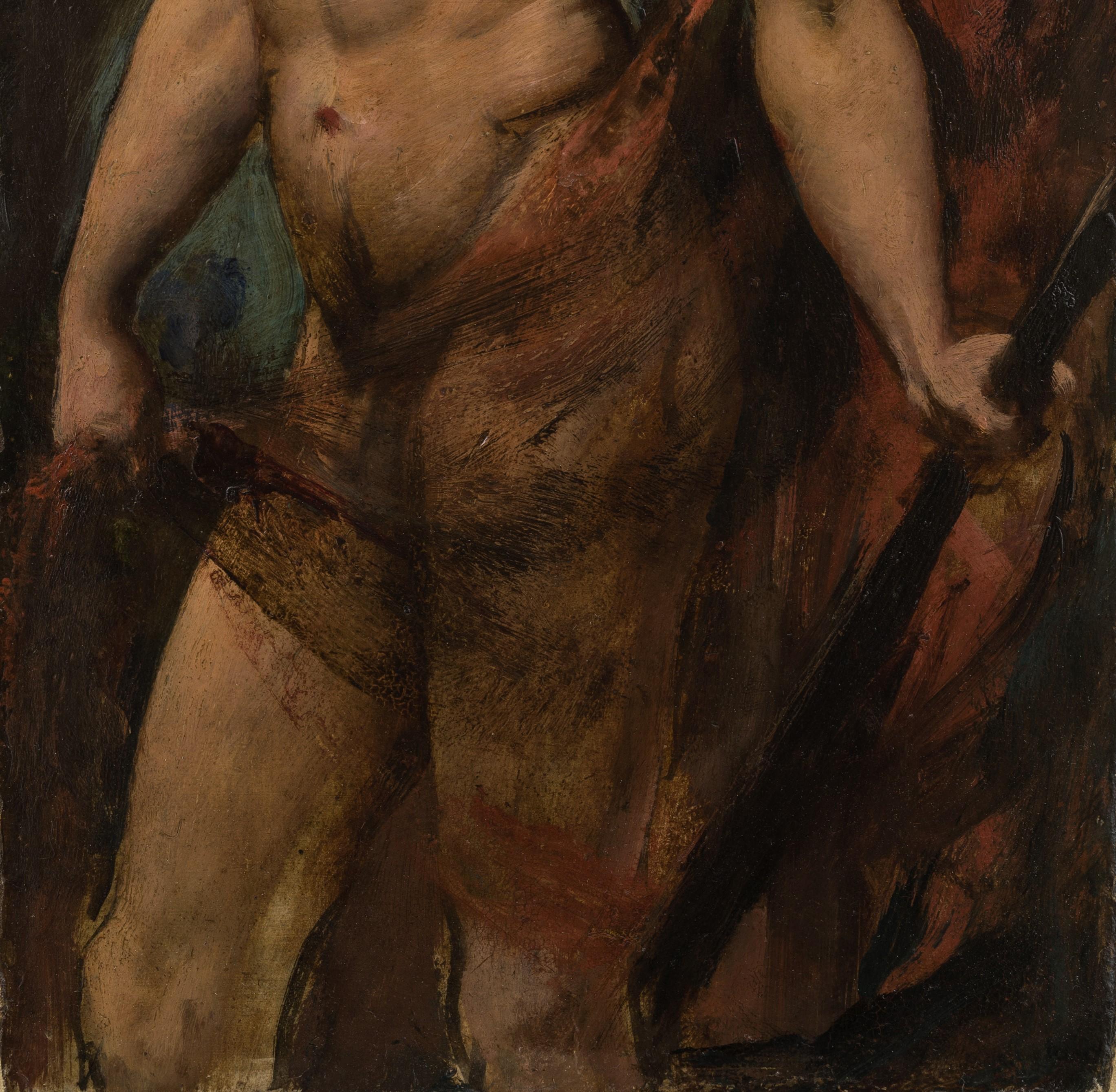 Academic Study (Male Nude) - English School Painting by William Etty R.A.
