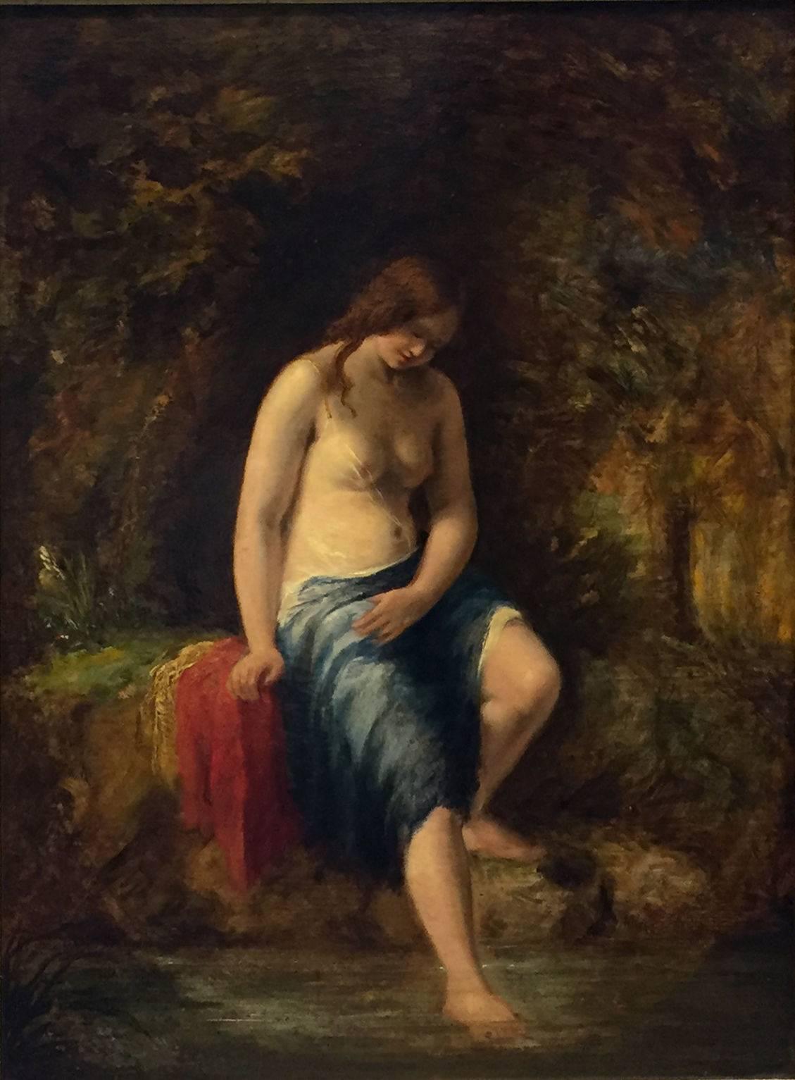 William Etty R.A. Nude Painting - BATHER