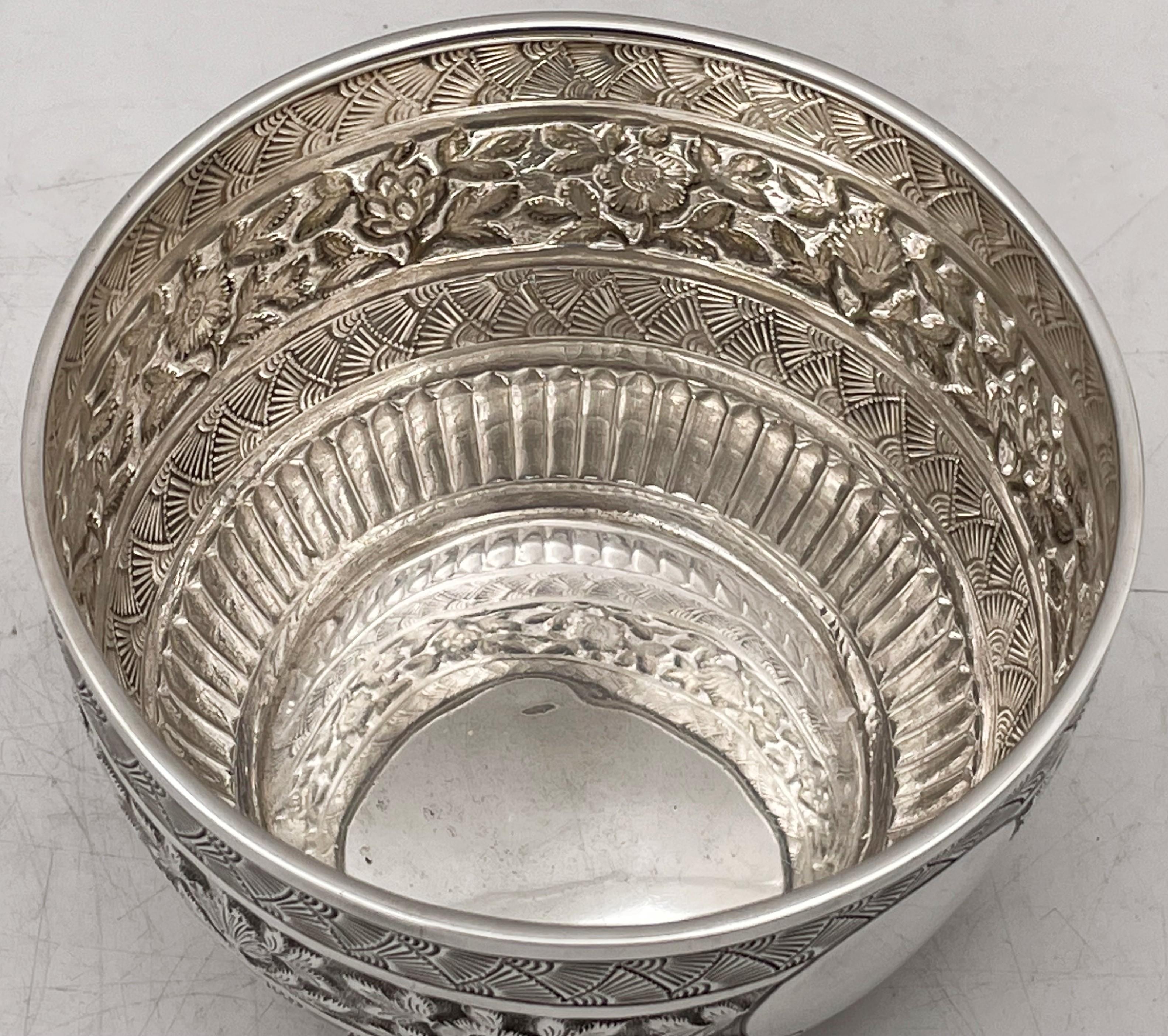 Late 19th Century William Evans Sterling Silver 1881 Victorian Bowl For Sale