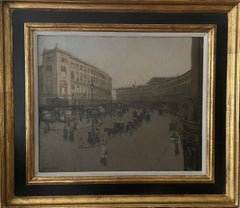 Antique William Osborn - Regent Street, London,  British Oil on Canvas c.1900
