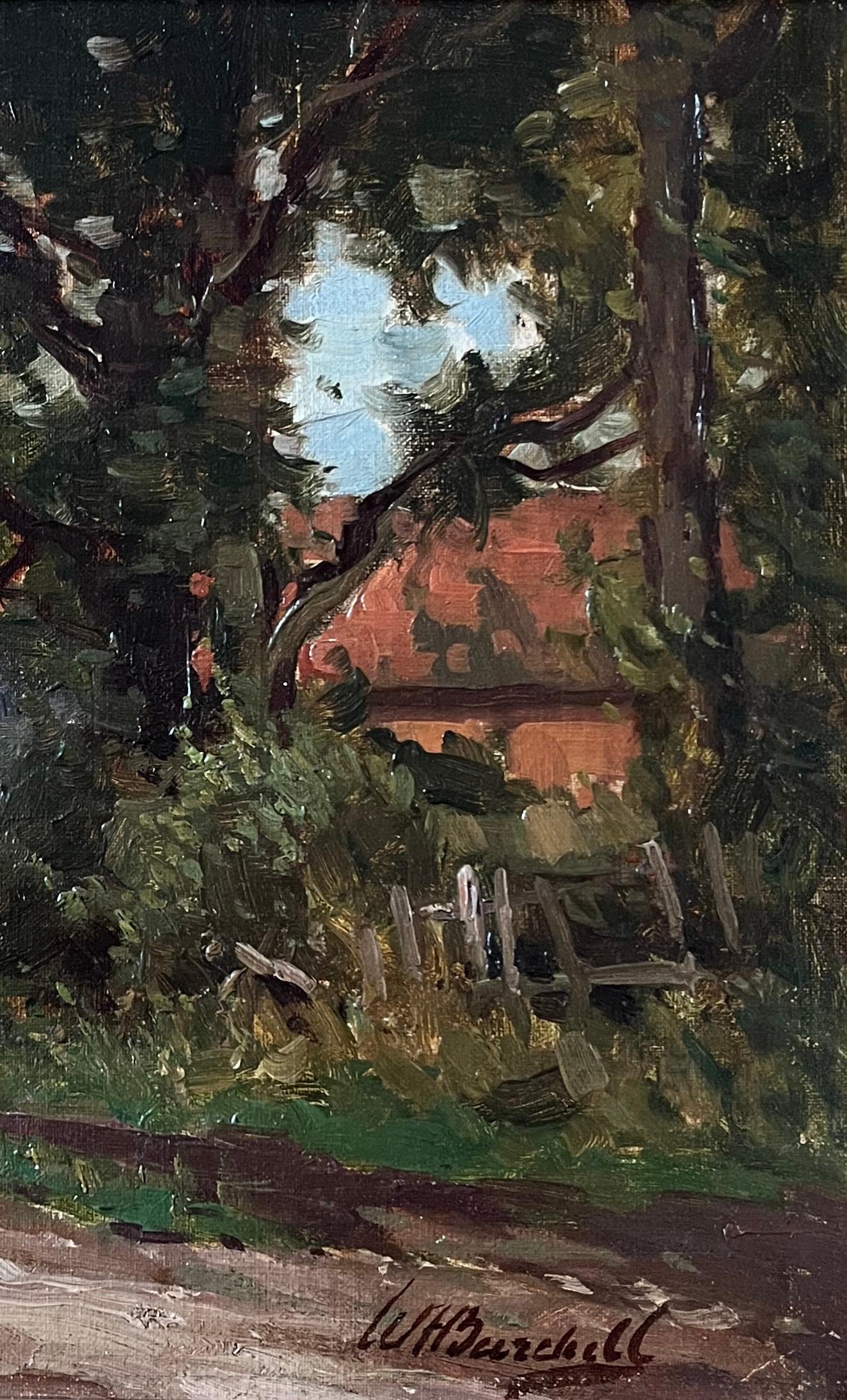 William F Burchell,  Original oil painting of chickens in a farmyard For Sale 4