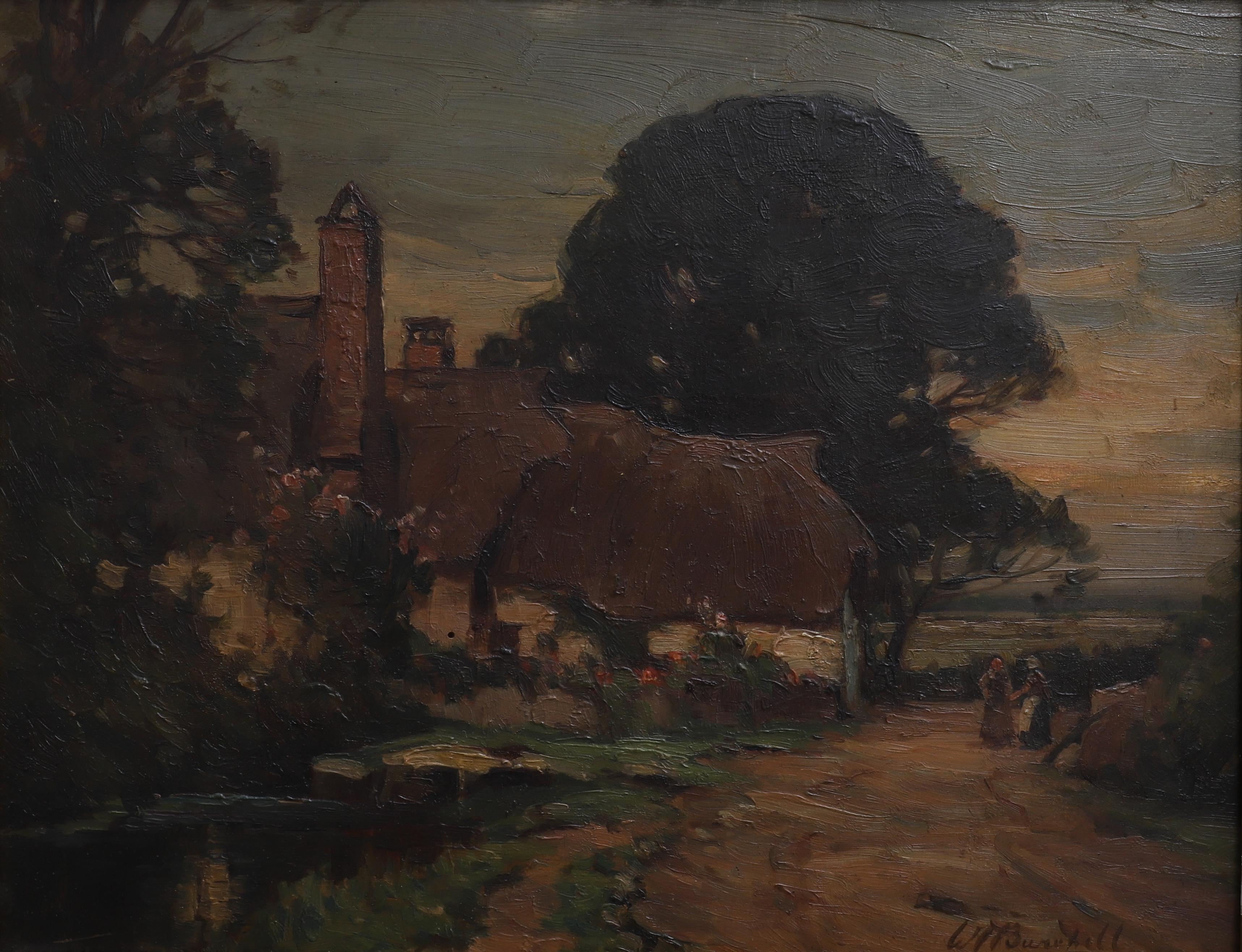 Bossington, Somerset  - Painting by William F. Burchell