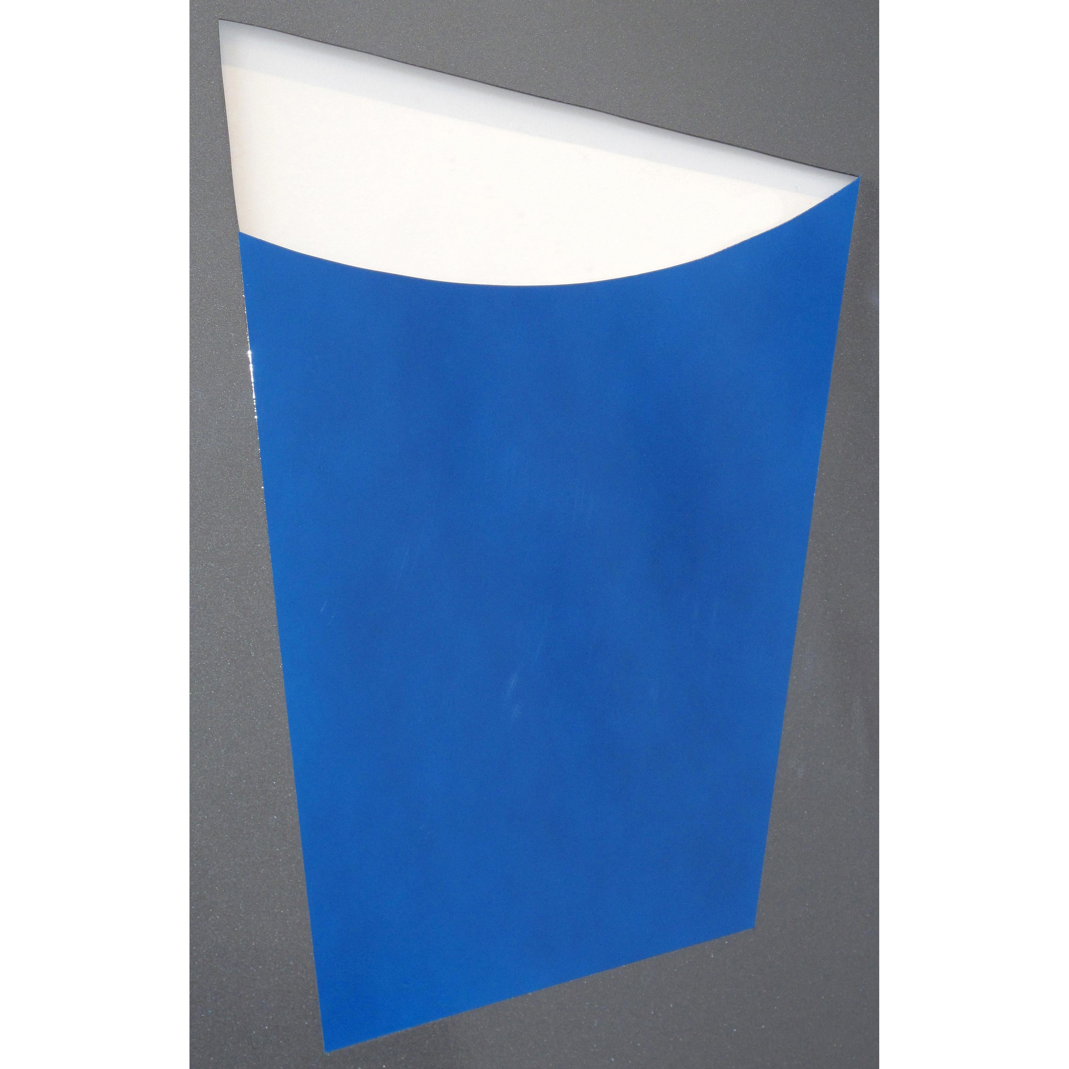 Wizzo - Blue Abstract Sculpture by William Fares