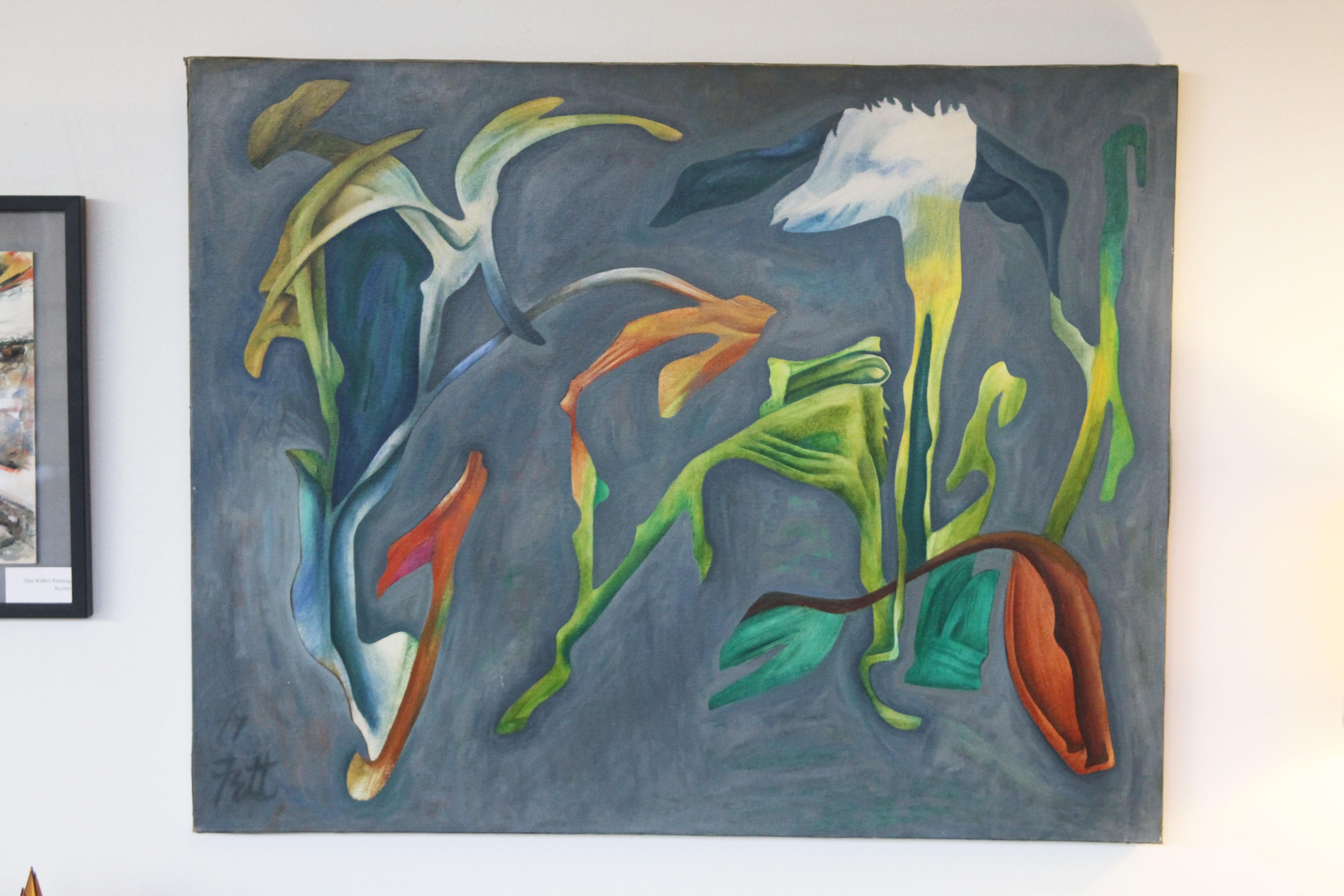 Qing William Fett Sirrealist Abstract Landscape Oil Painting