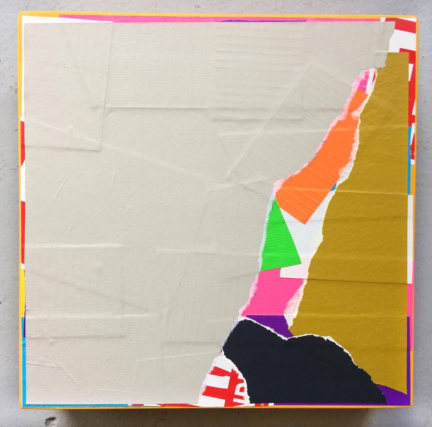„Lil Rip“ Acryl und Papier auf Holzplatte (8,25 x 8,25)