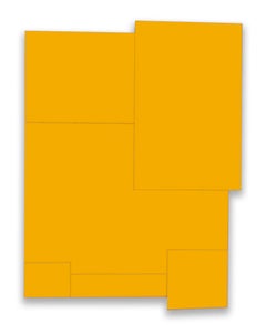 Acrylic on Wood Assemblage Titled: “A.B.C. VIIII" Yellow