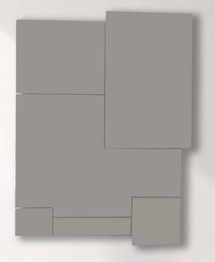 Acrylic on Wood Assemblage Titled: “A.B.C. X" Gray