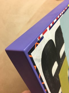 « Big 'D' » Acrylique et papier sur panneau de bois (11 x 11)
