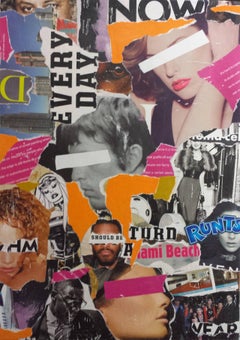 Dipinto in tecnica mista con cornice "Every Day Now" 17 x 24