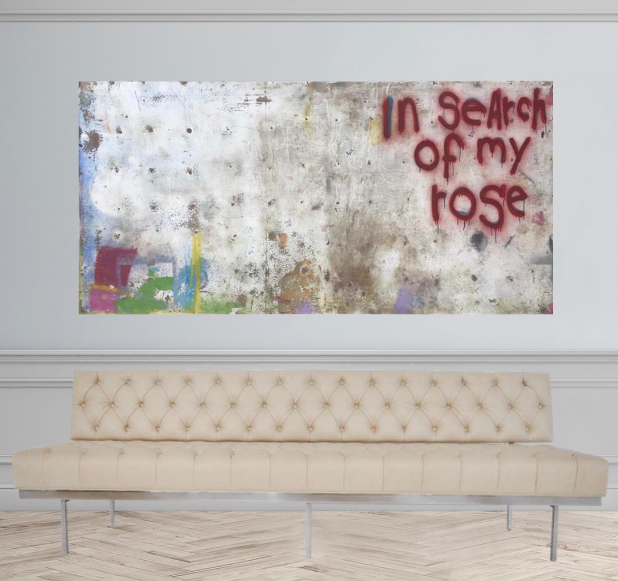 Large Acrylic on Panel Titled : “Rose” 9