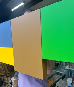 Acrylique sur bois intitulée : « A.B.C. 6  19 x 58