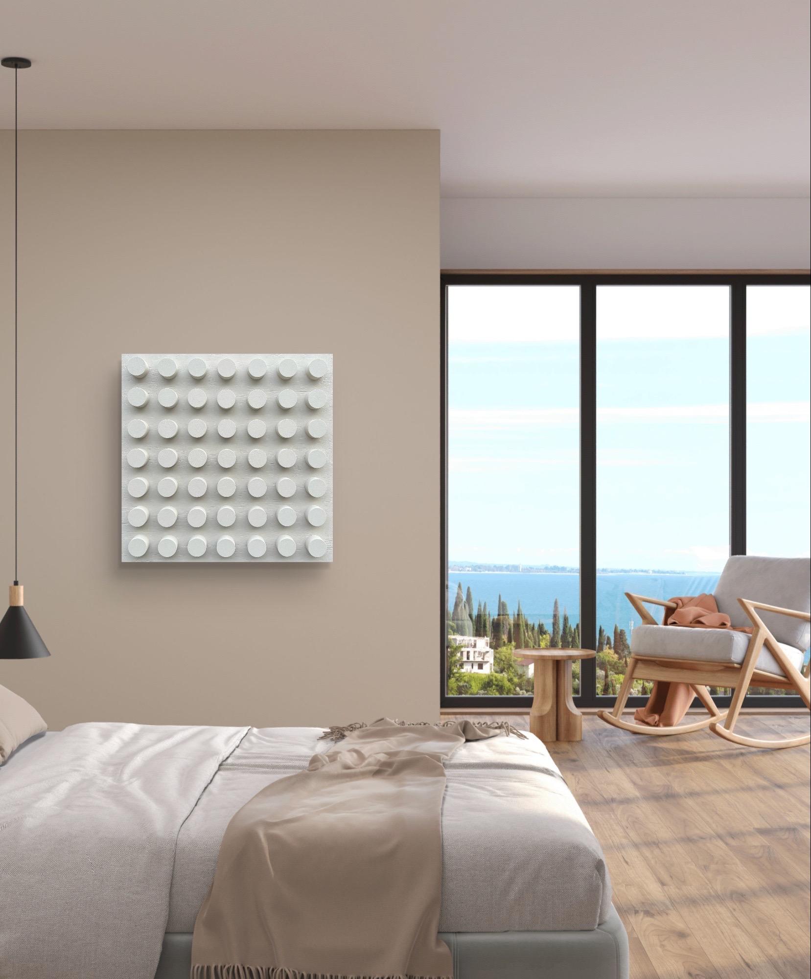 Pittura acrilica su pannello Assemblage intitolato: 