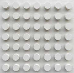 Acrylic Painting on Panel Assemblage Titled: "Leego II”  23.75 x 23.75