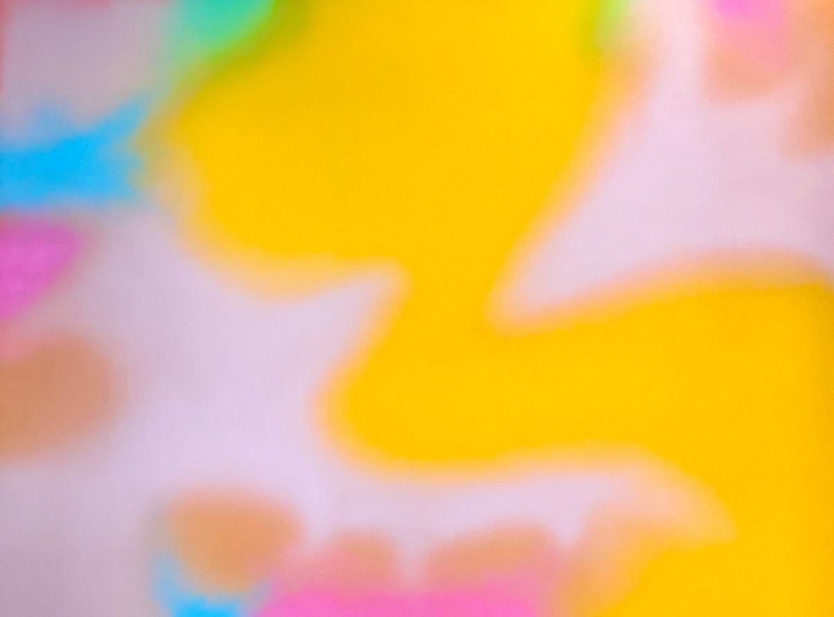 William Finlayson Abstract Painting - Acrylic Painting on wood Panel Titled “Happy Haze VlI