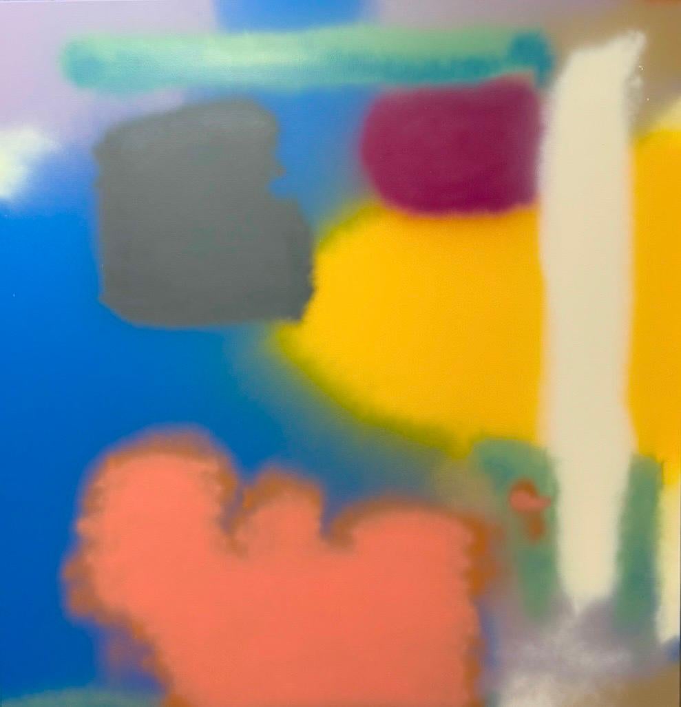 Abstract Painting de William Finlayson - Pintura acrílica sobre panel de madera Titulada "tbd" 56,75 x 58,75