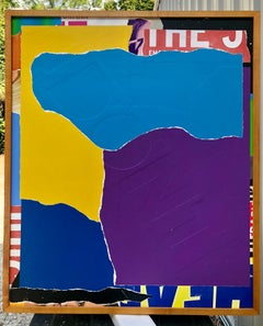 "JR" Original Abstract Mixed Media Painting ( 32.25 x 27.25 )