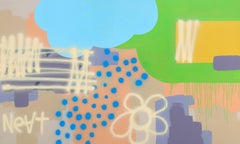 Large Acrylic Painting on Panel Titled “Looks like Rain”