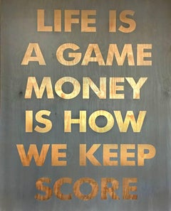 "Life is a Game" Acrylic on Reclaimed Wood  48 x 60