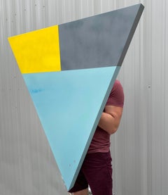 Modern Acrylic Painting on Panel Titled: "2nd Tri"  41 x 45