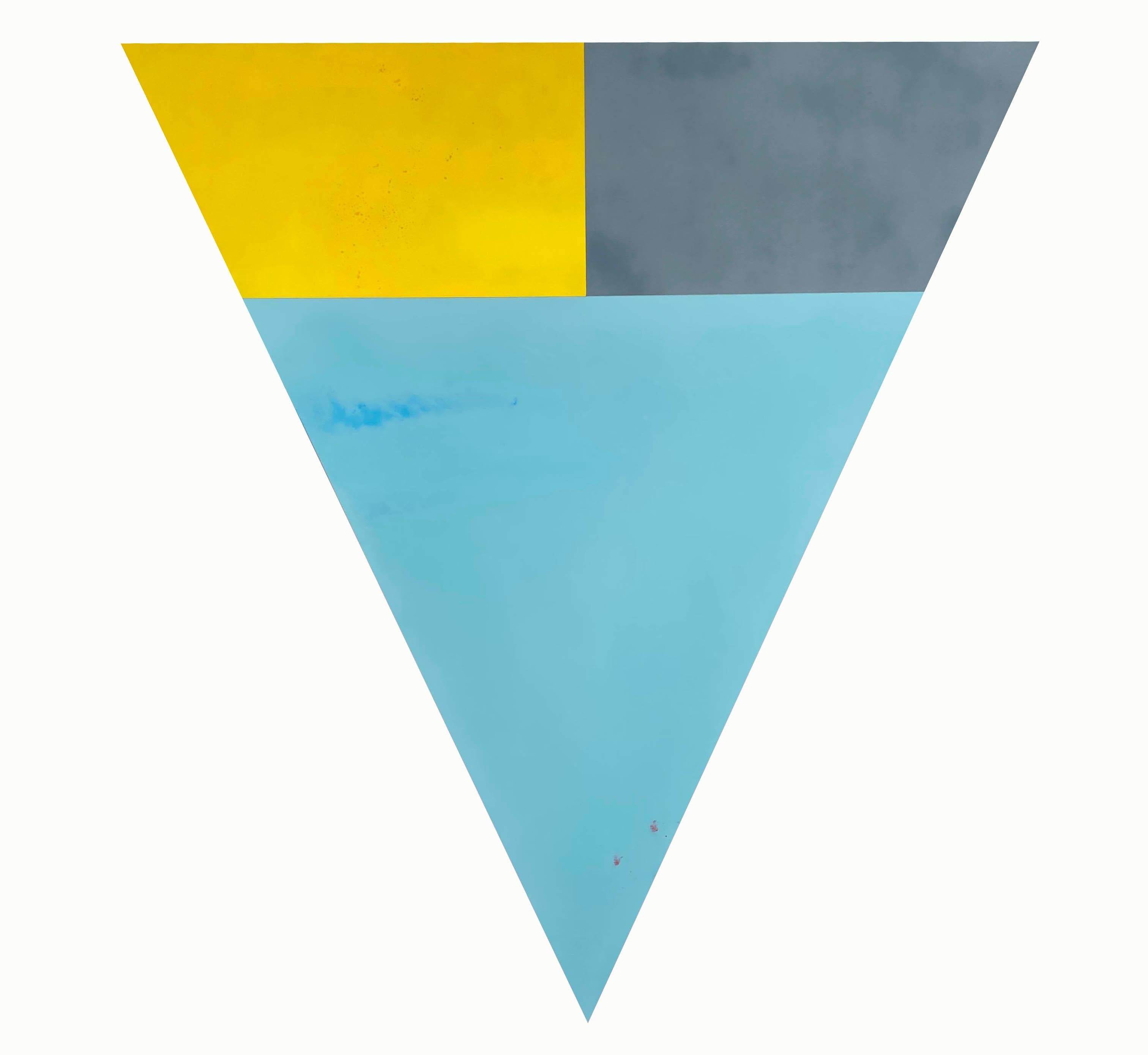 Abstract Painting William Finlayson - Peinture acrylique moderne sur panneau intitulée : "2nd Tri"  41 x 45