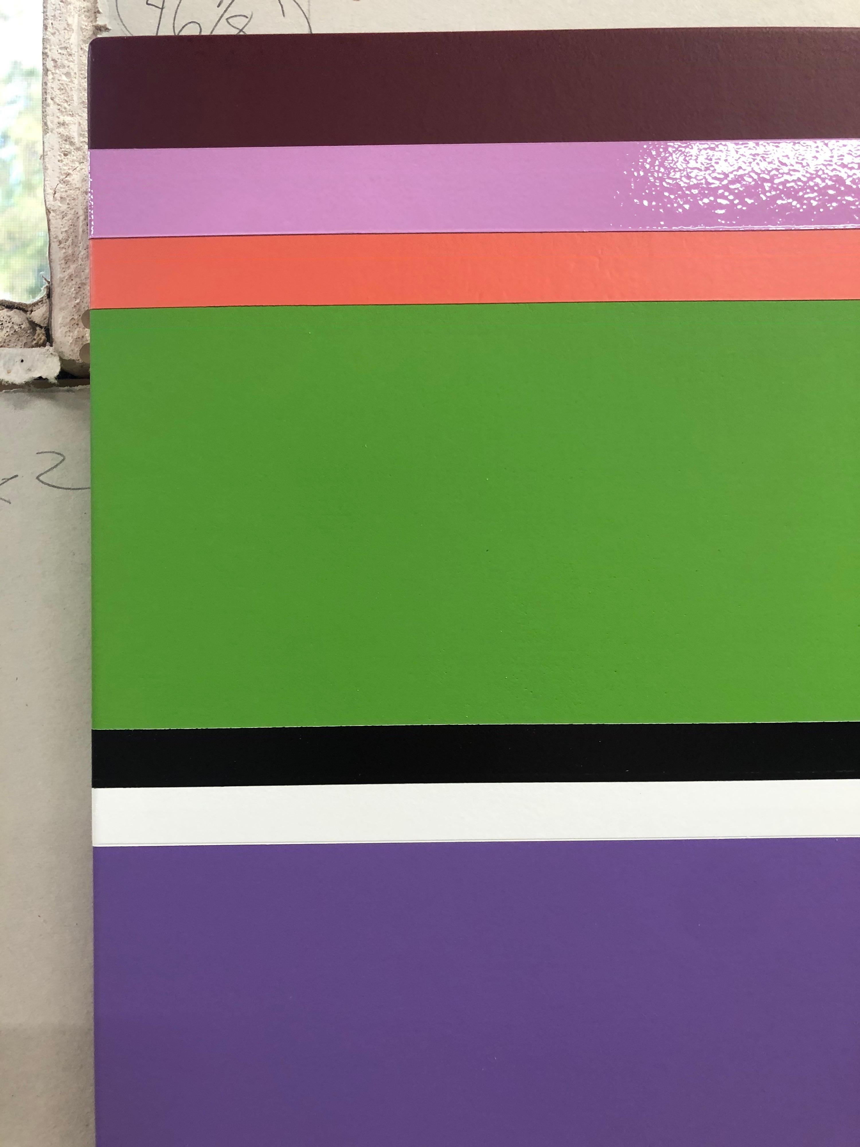 Original Abstract Color Block Stripe Painting 5