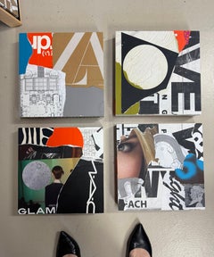 Original Abstract Mixed Media Painting “Behave 3” 12 x 12