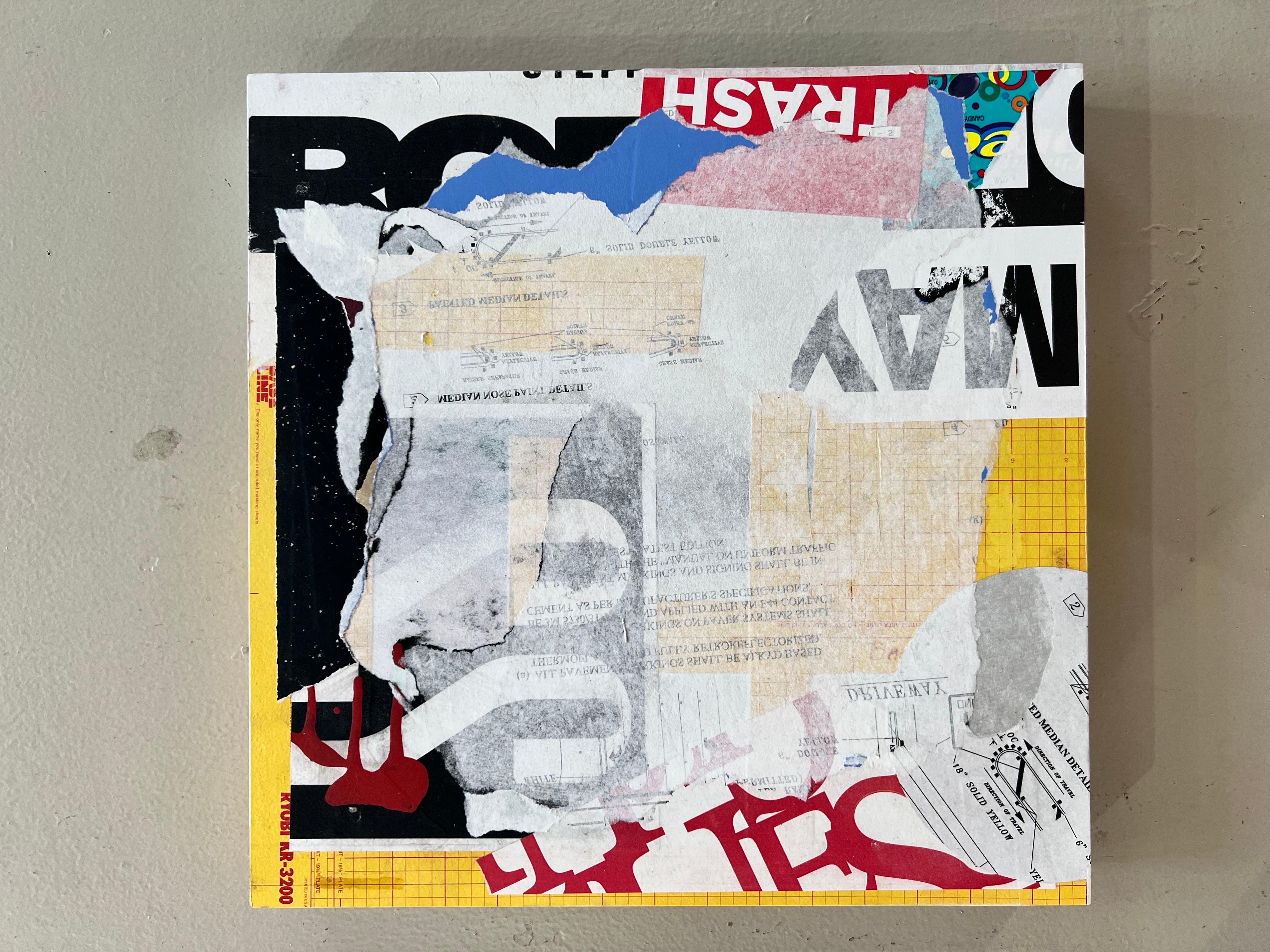 Abstraktes Mixed Media-Gemälde-Tragetopf – Painting von William Finlayson