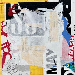 Pittura astratta originale a tecnica mista "Trash