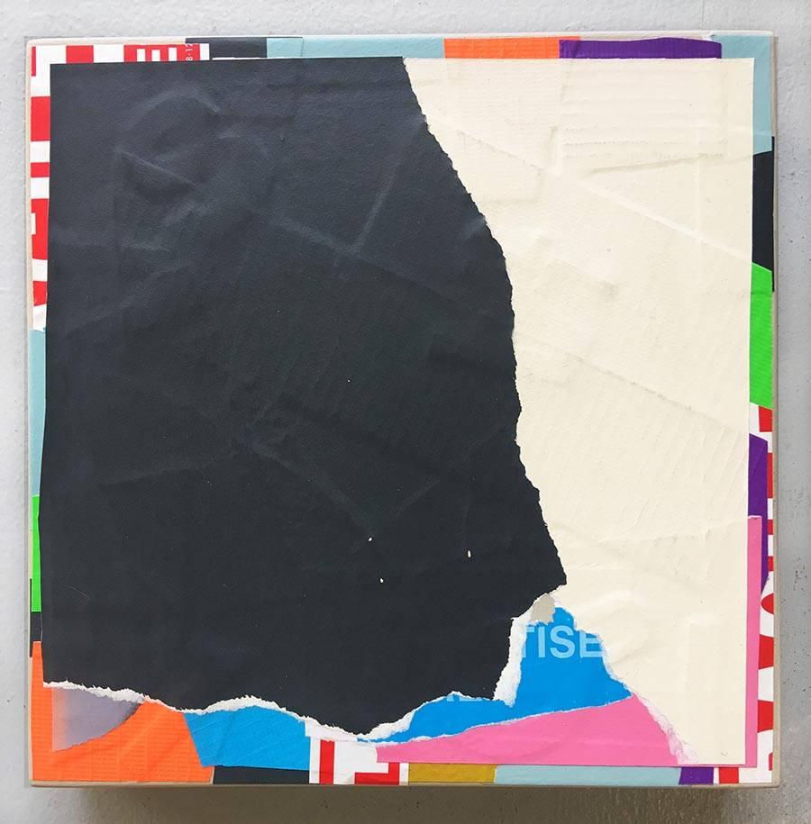 William Finlayson Abstract Painting - "Tear it Up" 9 x 9