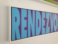 William Finlayson Acryl & Vinyl auf Platte Betitelt: Rendezvous 10,5 x 34,5