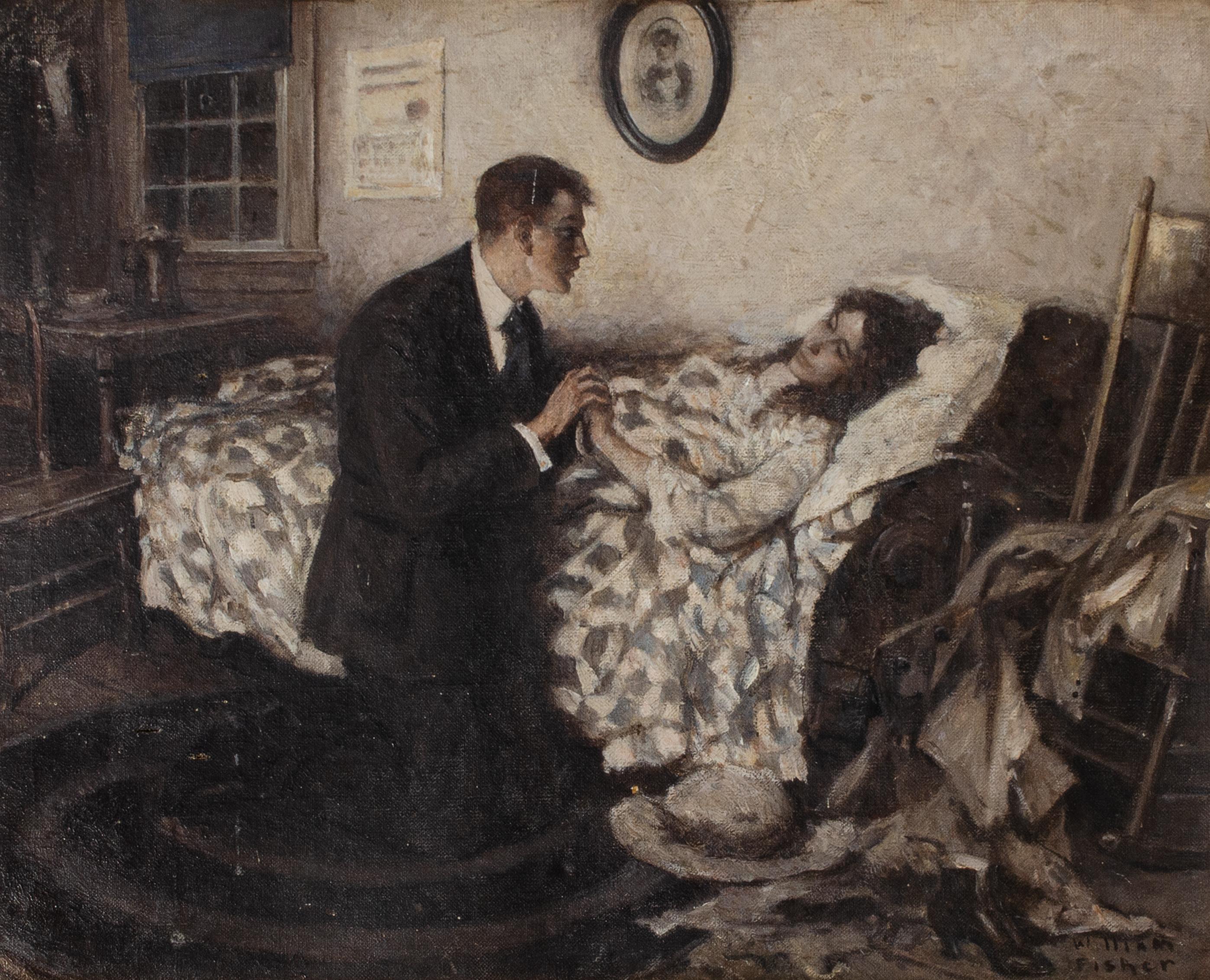 William Fisher Illustrazione classica americana su tela in vendita 1