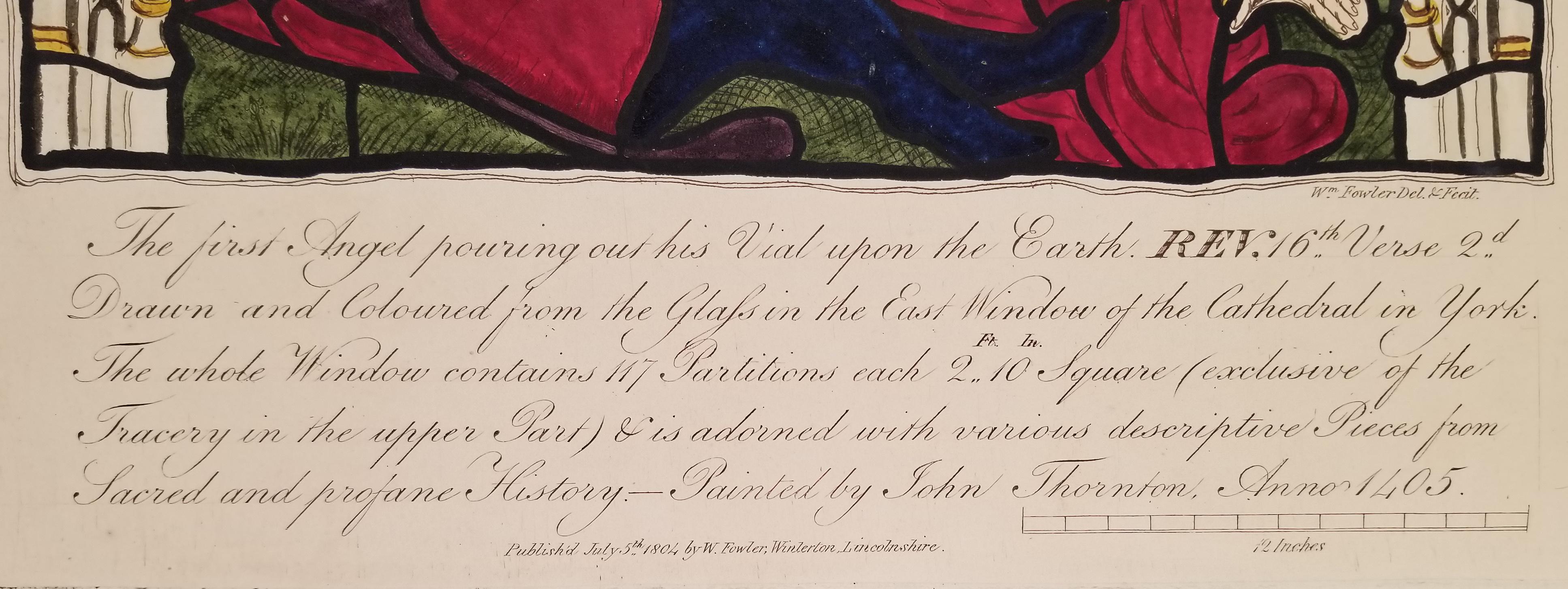 William Fowler Engraving after a York Cathedral Stained Glass Window For Sale 1