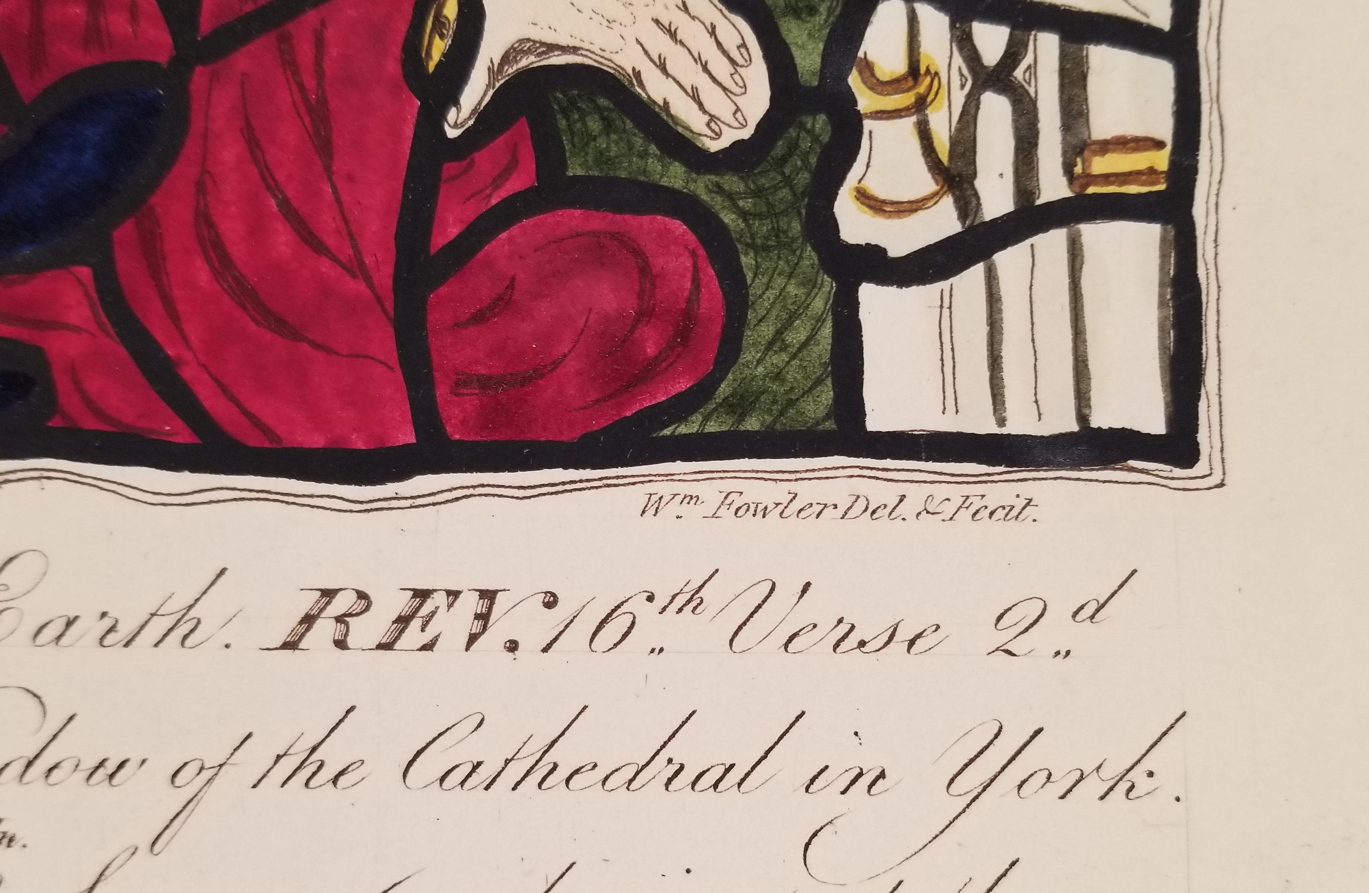 William Fowler Engraving after a York Cathedral Stained Glass Window For Sale 2