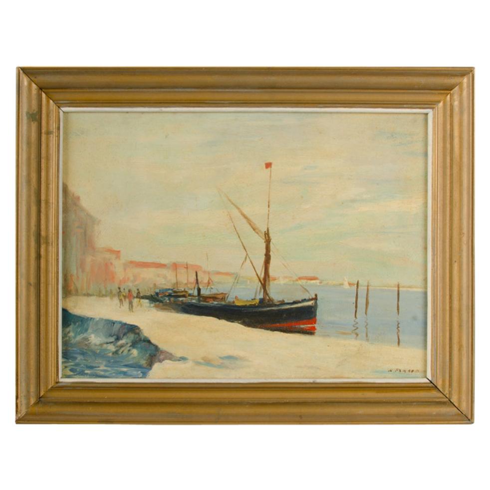 Scène de port britannique de William Fraser (1856-1921) en vente