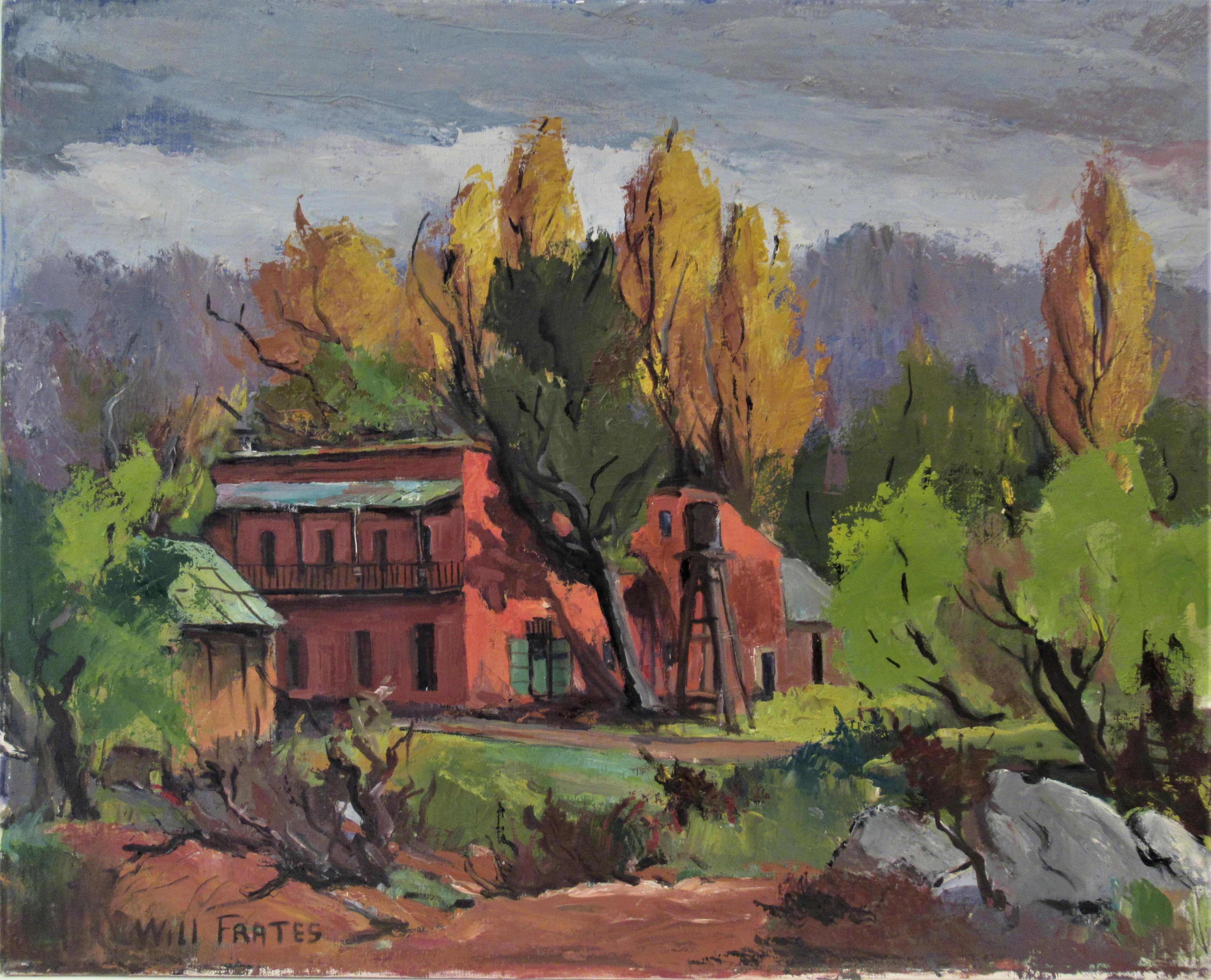 William Frates Landscape Painting – Fallon House, Kolumbien, Kalifornien