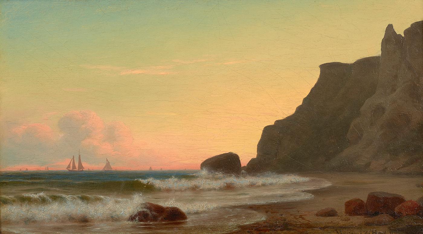 William Frederick de Haas Landscape Painting – Südküste der Blockinsel