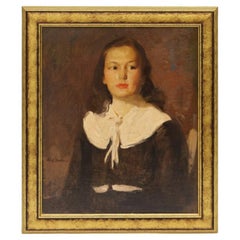 William Frederick Foster ''Portrait of Youth'' Oil