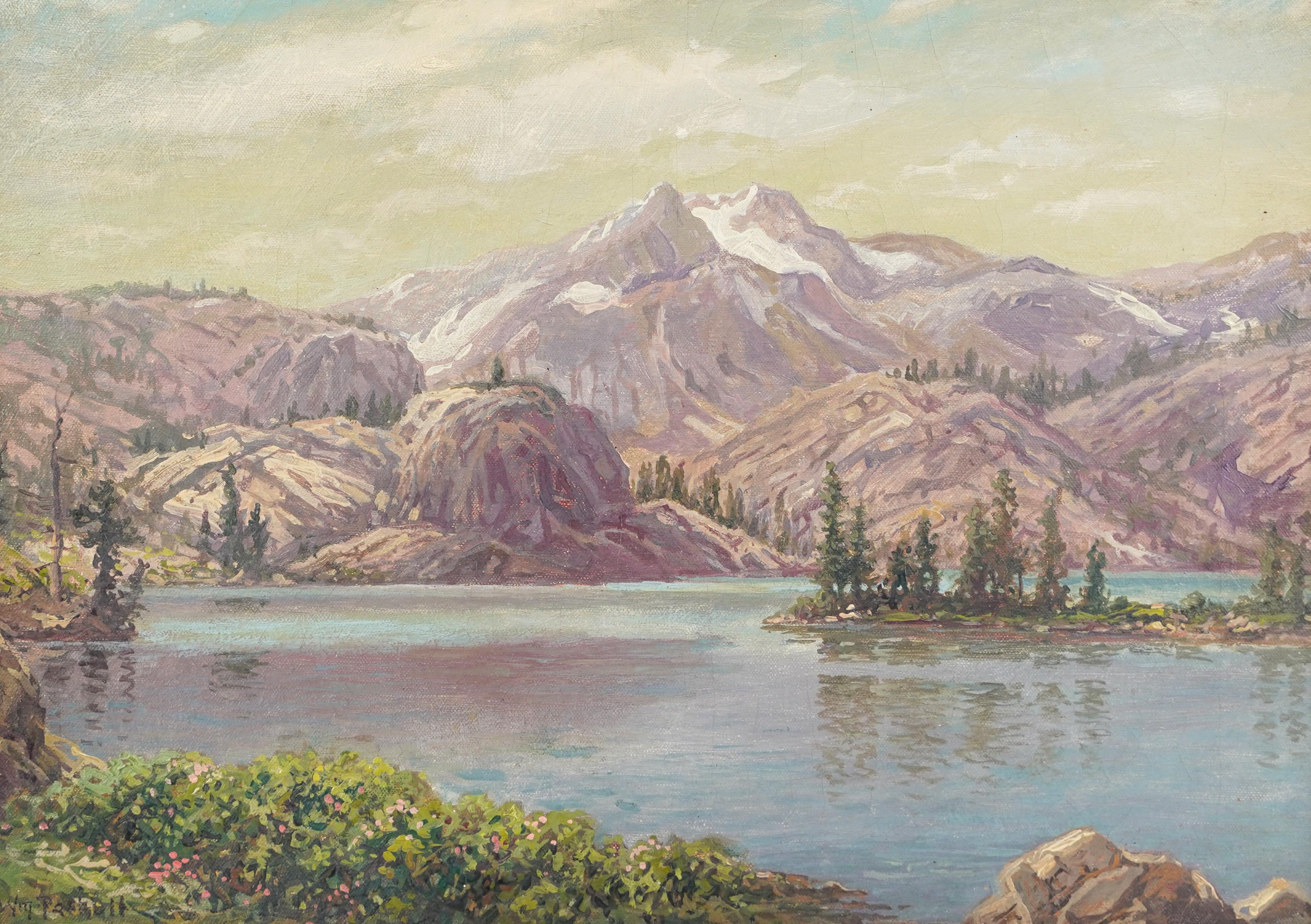 William Paskell Impressionista americano della Scuola della Montagna Bianca Pittura ad olio - Landscape Painting Marrone di William Frederick Paskell 