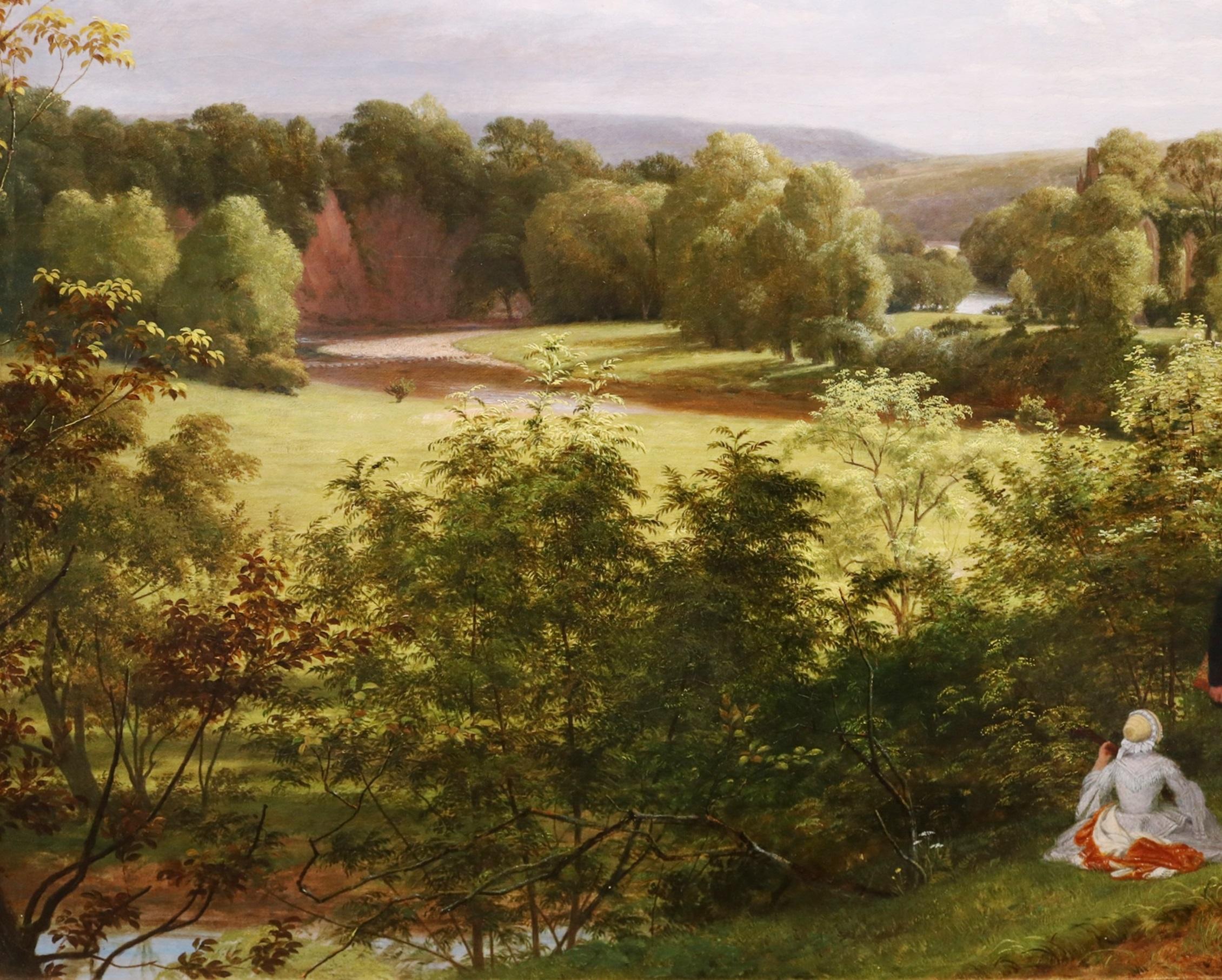 A Day in the Country - 19th Century Oil Painting British Royal Academy 1859 2
