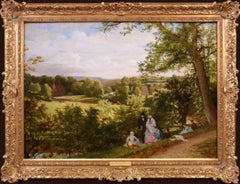 A Day in the Country - 19th Century Oil Painting British Royal Academy 1859