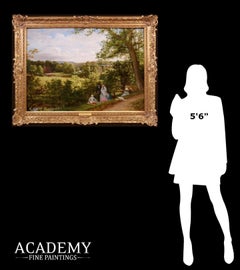 A Day in the Country - 19th Century Royal Academy Oil Painting Summer Landscape