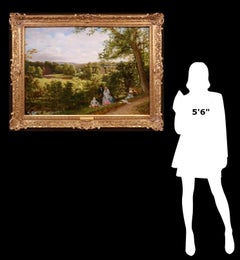 A Day in the Country - 19th Century Royal Academy Oil Painting Summer Landscape